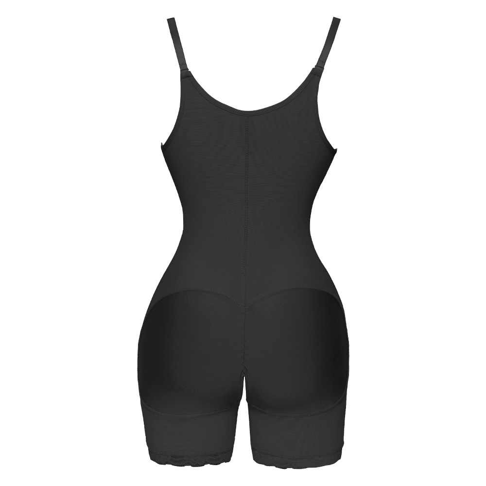 Black Adjustable Strap Side Zipper Shaper MHW100032B