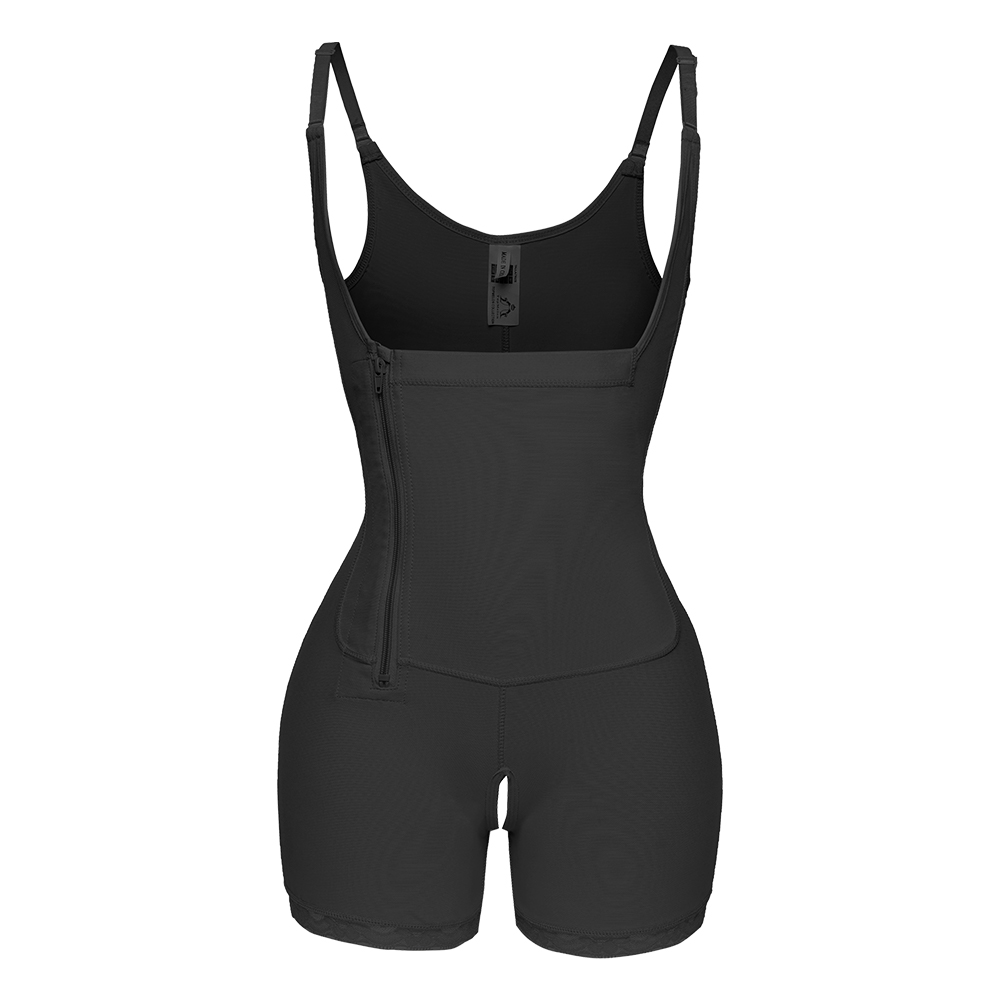 Black Adjustable Strap Side Zipper Shaper MHW100032B