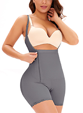 Grey Adjustable Strap Side Zipper Shaper MHW100032G