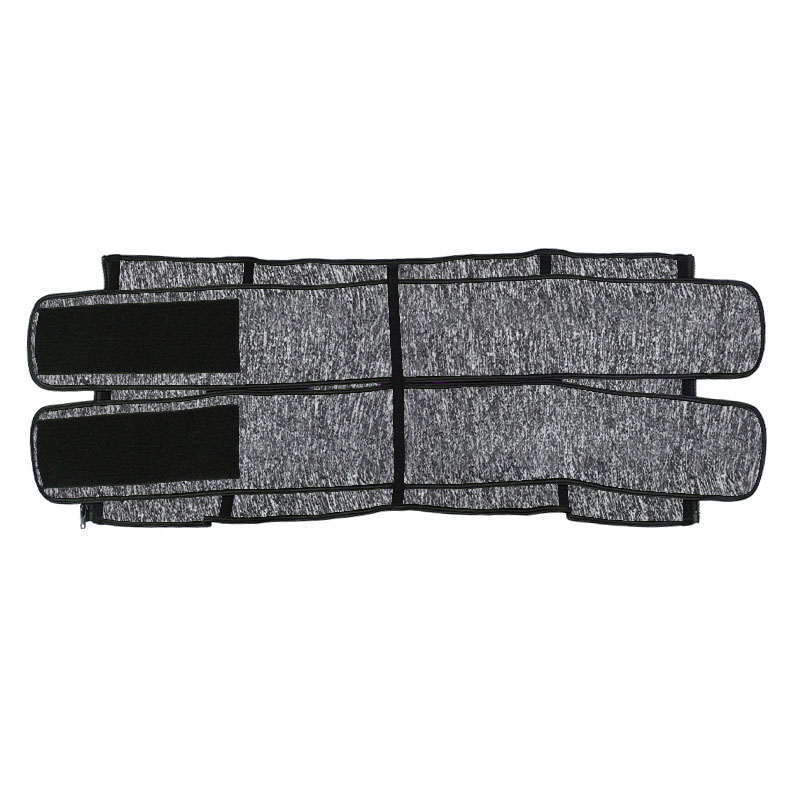 Snow Grey Neoprene Zipper Waist Trainer with Double Belts MH1754SA