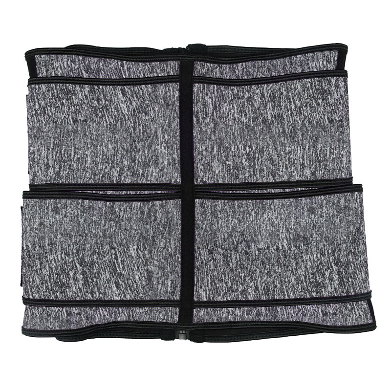 Snow Grey Neoprene Zipper Waist Trainer with Double Belts MH1754SA