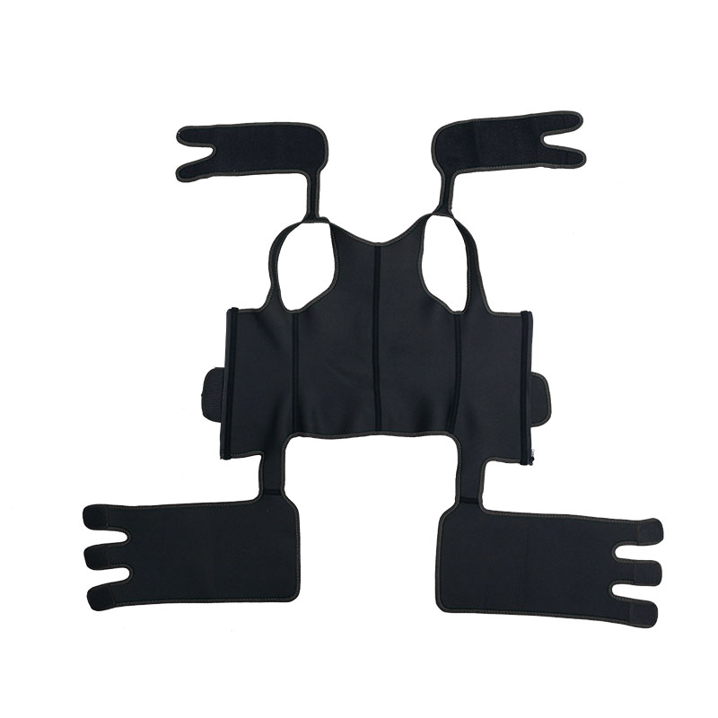 Black Single Belt Thigh Shaper Vest With Arms Shaper