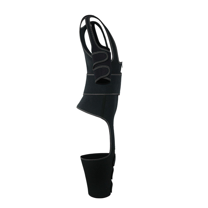 Black Single Belt Thigh Shaper Vest With Arms Shaper