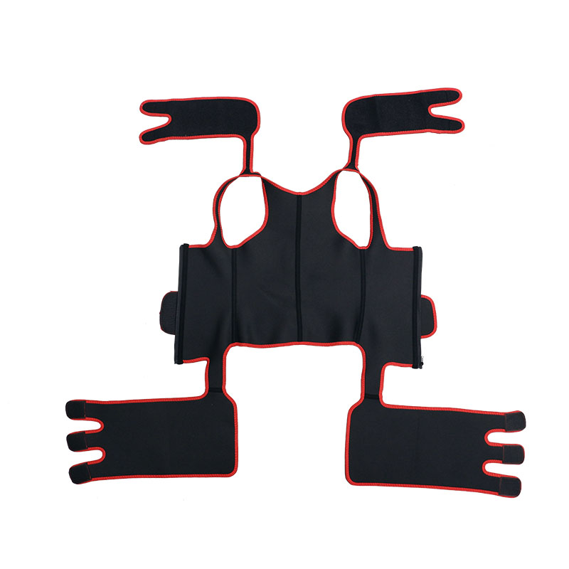 Red Single Belt Thigh Shaper Vest With Arms Shaper MH100050R