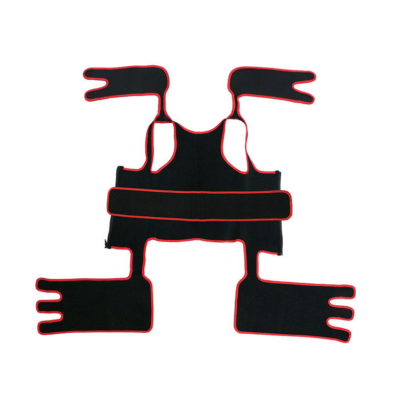Red Single Belt Thigh Shaper Vest With Arms Shaper MH100050R