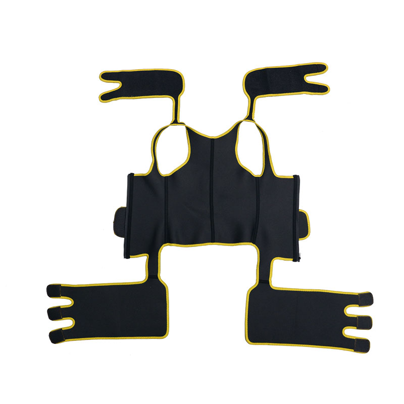 Yellow Single Belt Thigh Shaper Vest With Arms Shaper MH100050Y