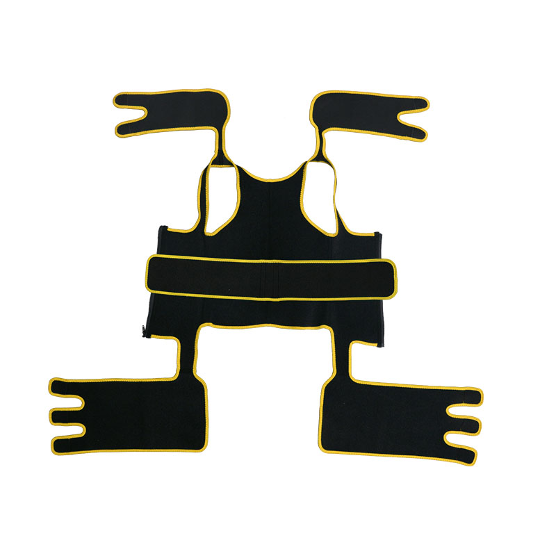 Yellow Single Belt Thigh Shaper Vest With Arms Shaper MH100050Y