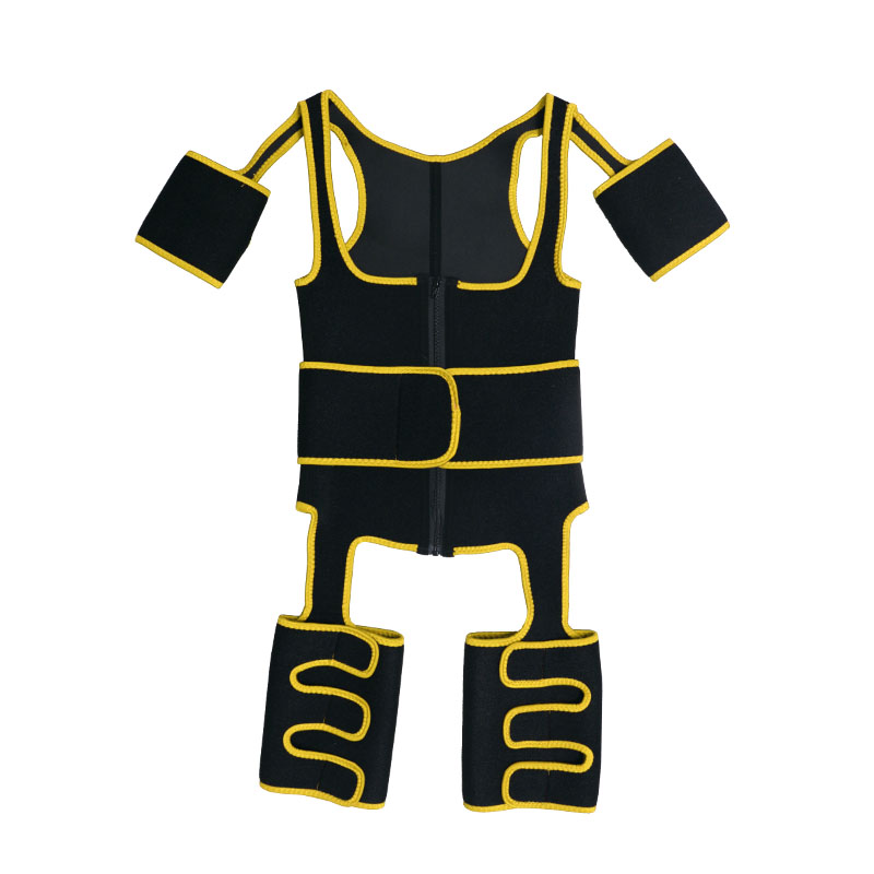 Yellow Single Belt Thigh Shaper Vest With Arms Shaper MH100050Y