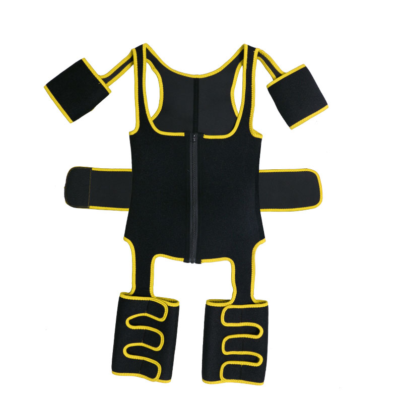 Yellow Single Belt Thigh Shaper Vest With Arms Shaper MH100050Y