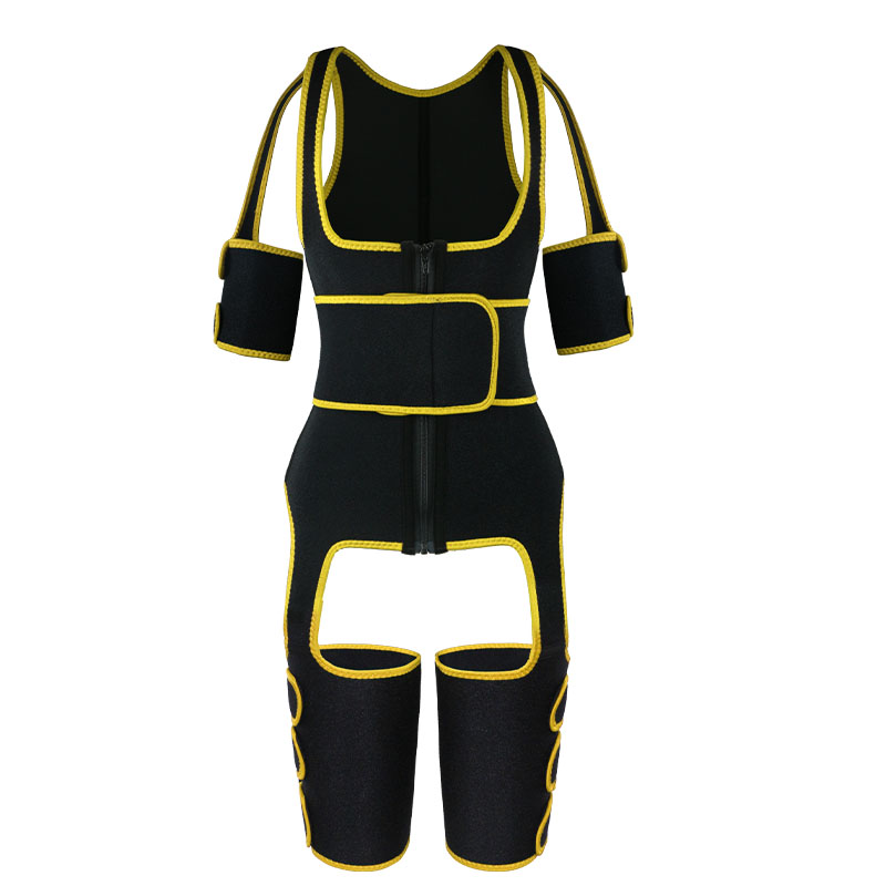 Yellow Single Belt Thigh Shaper Vest With Arms Shaper MH100050Y