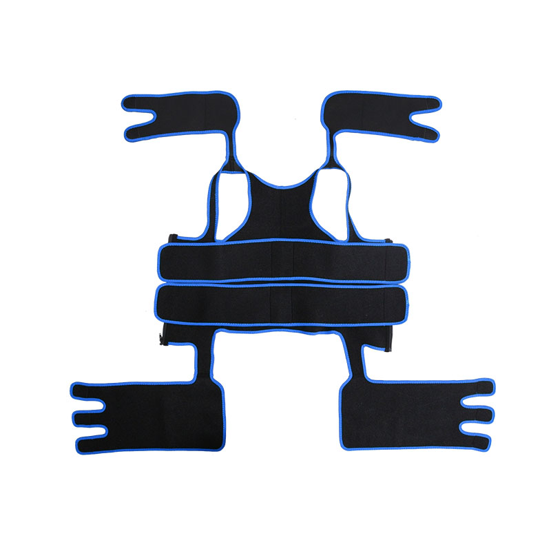 Blue Double StrapsThigh Shaper Vest With Arms Shaper MHW100051BL