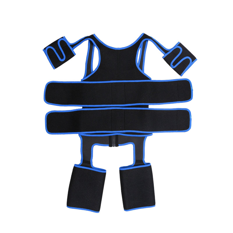 Blue Double StrapsThigh Shaper Vest With Arms Shaper MHW100051BL