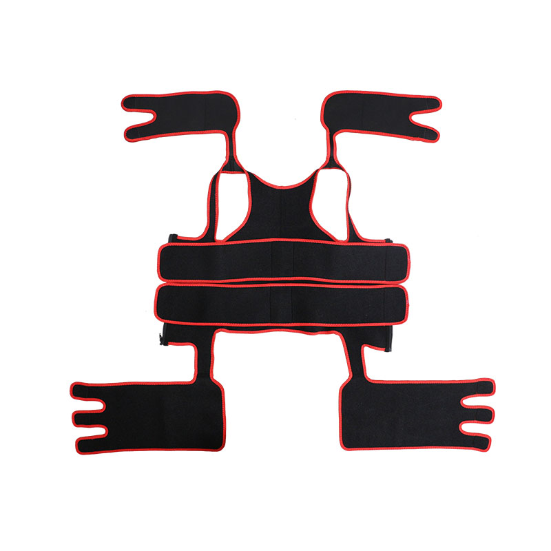 Red Double StrapsThigh Shaper Vest With Arms Shaper MHW100051R