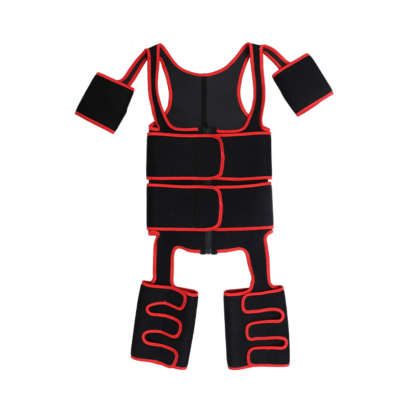 Red Double StrapsThigh Shaper Vest With Arms Shaper MHW100051R