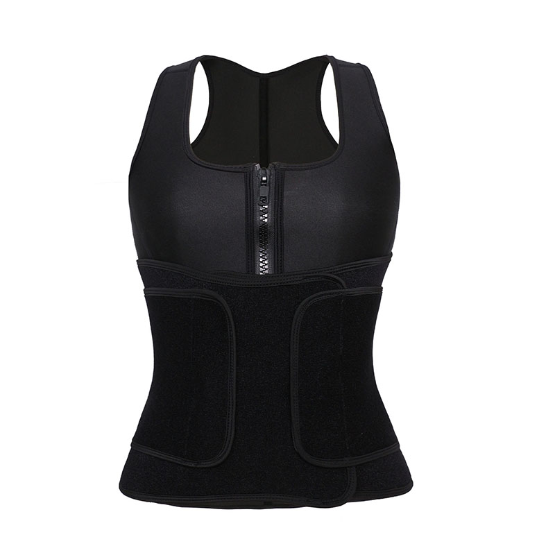 Black Neoprene Sport Sauna Vest MHW100087