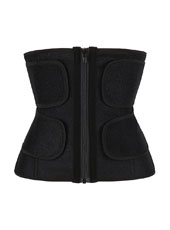 Double Straps OK Fabric Waist Trainer With YKK Zipper MHW100088