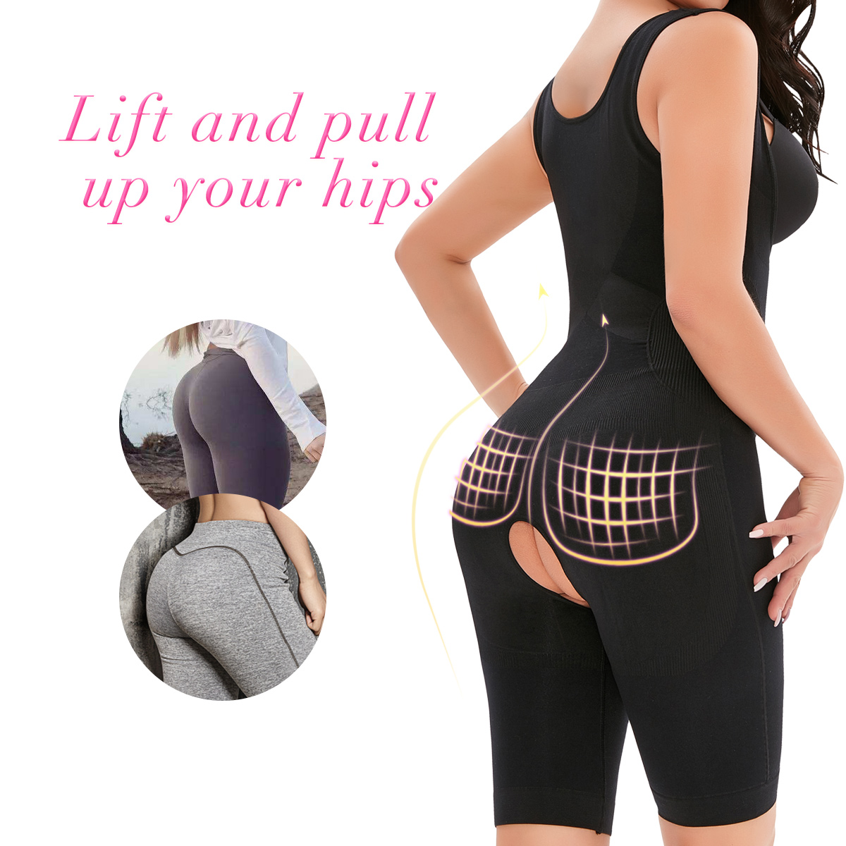 Seamless Postpartum Abdomen Hip Lift  Body Shaper MHW100035B