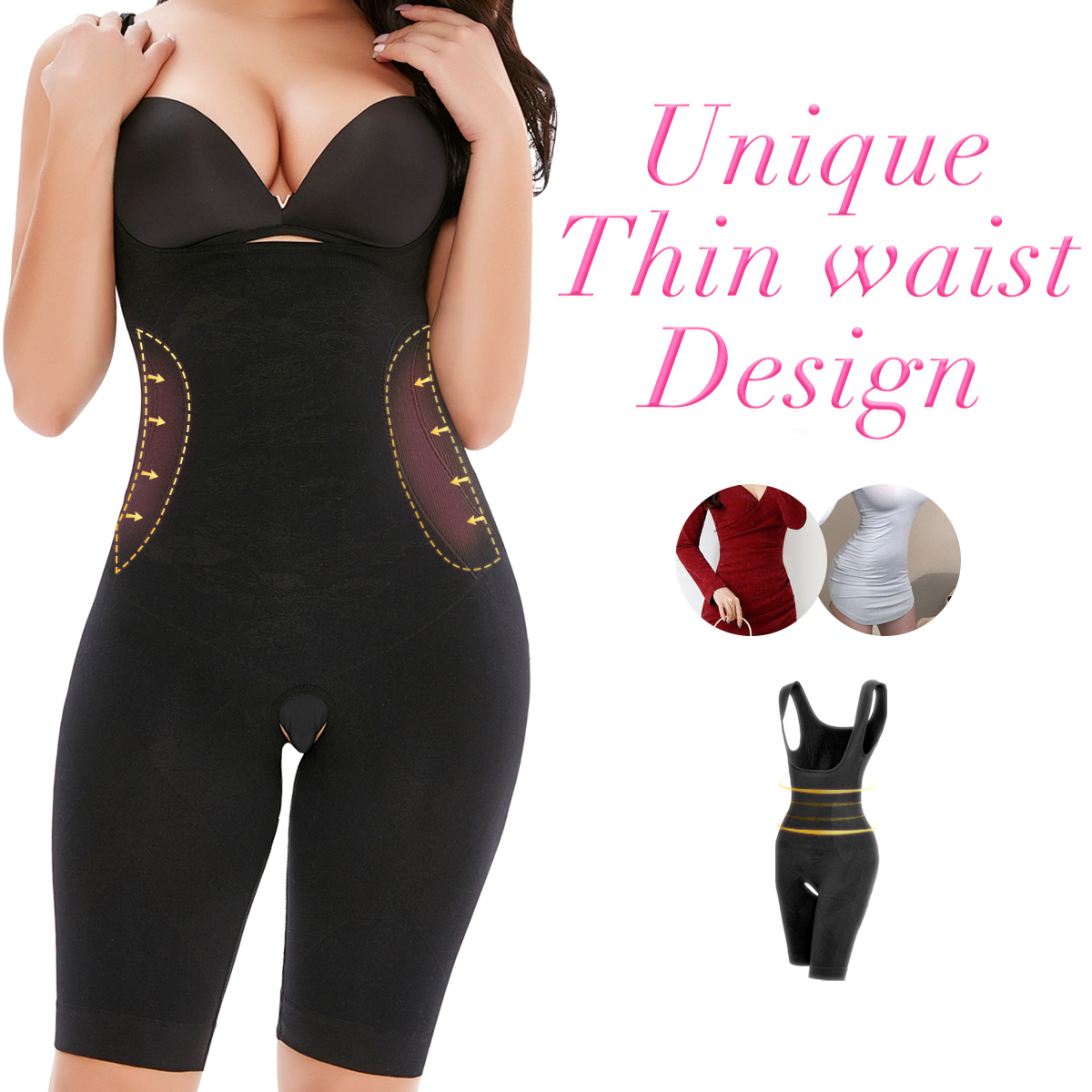Seamless Postpartum Abdomen Hip Lift  Body Shaper MHW100035B