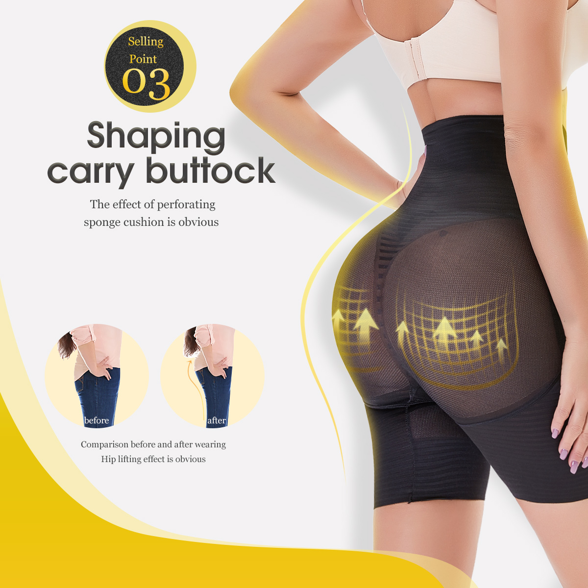 Black Postpartum Abdomen Hips Warm Palace Shaper MHW100036B