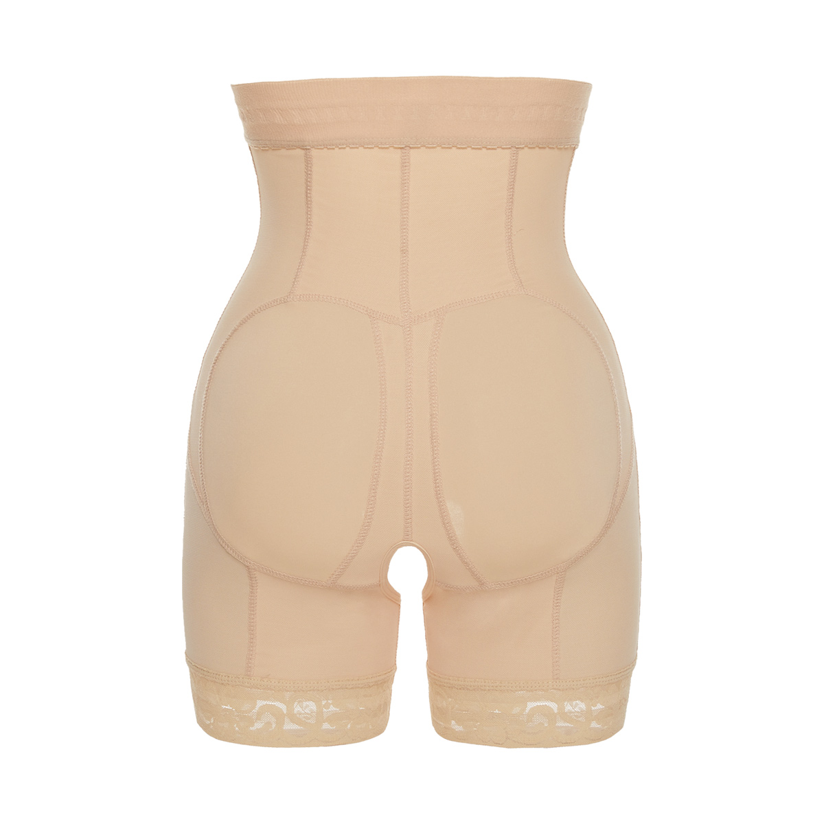 Nude High-waist Three-row Abdomen Hip Pants MHW100038N