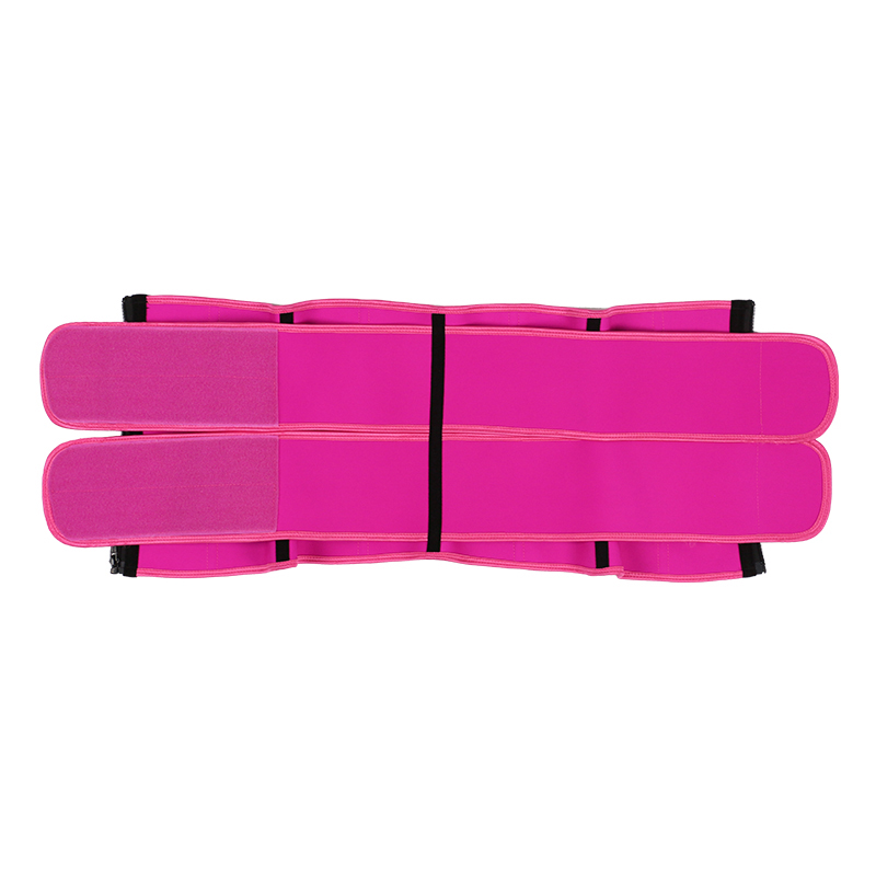 Double belt Pink Waist Trainer with YKK zipper MHW100096