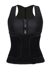 Black Neoprene Sport Sauna Vest MHW100087