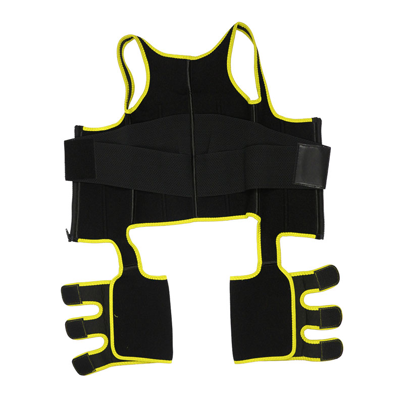 Yellow Neoprene Leather One Belt Vest MHW100075Y
