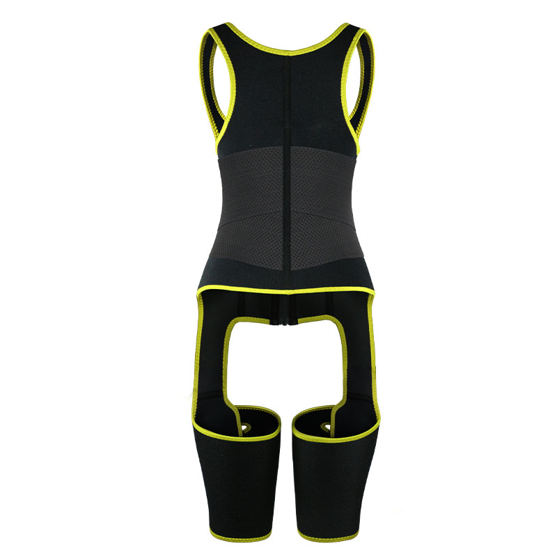 Yellow Neoprene Leather One Belt Vest MHW100075Y