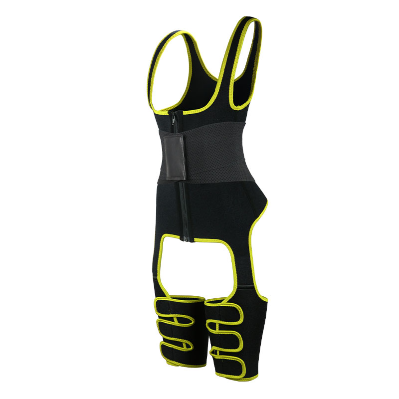 Yellow Neoprene Leather One Belt Vest MHW100075Y
