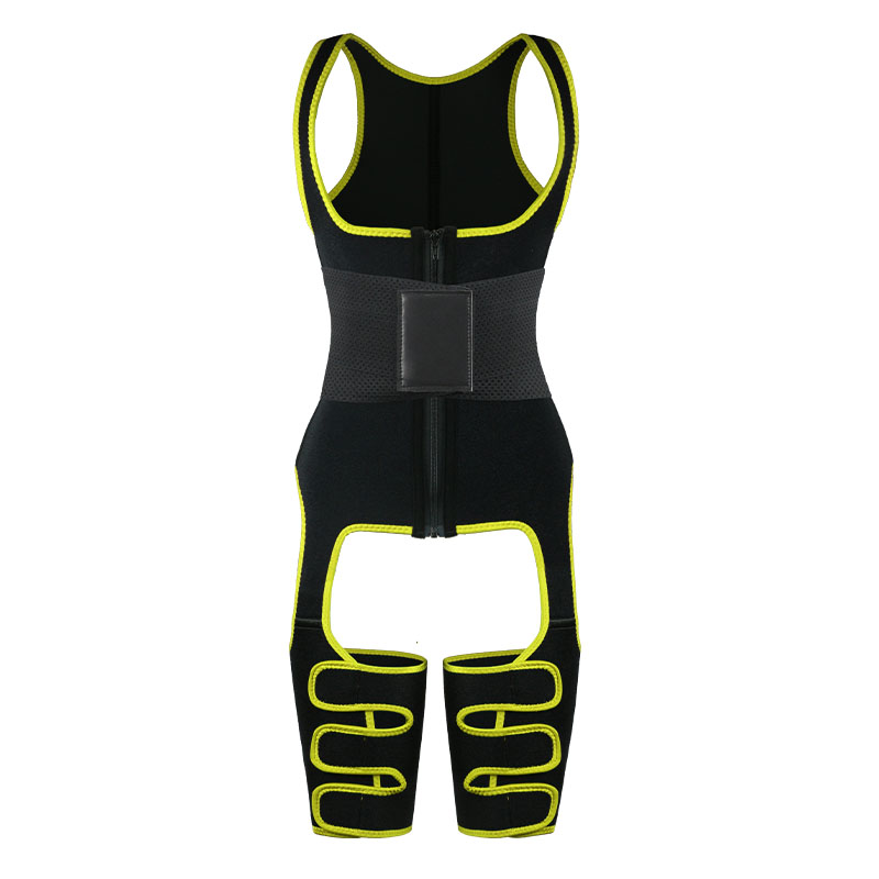 Yellow Neoprene Leather One Belt Vest MHW100075Y