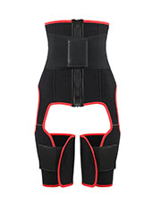 Red Single Belt Neoprene Thigh Shaper MHW100078R