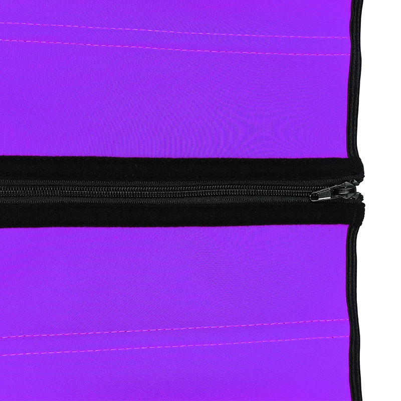 Purple Double Belt Latex Waist Trainer With Zipper MH1789