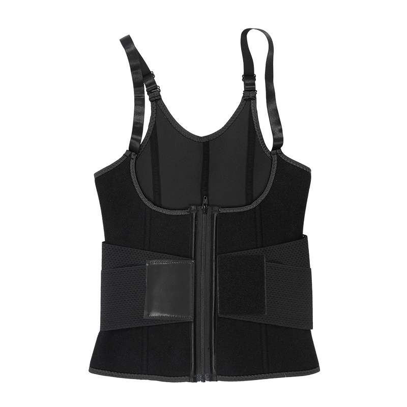 Black Adjustable Single Belts Vest MHW100079B