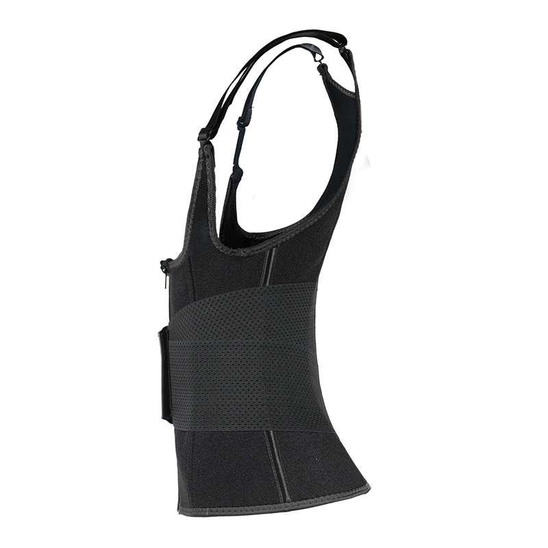 Black Adjustable Single Belts Vest MHW100079B