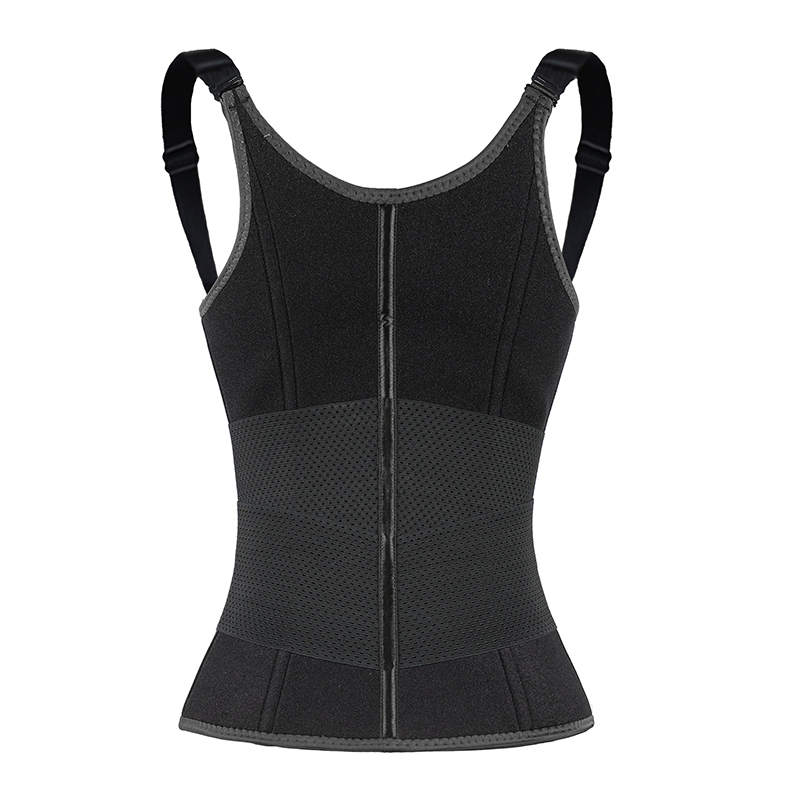 Black Adjustable Single Belts Vest MHW100079B