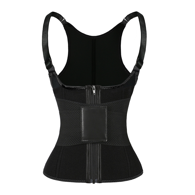 Black Adjustable Single Belts Vest MHW100079B