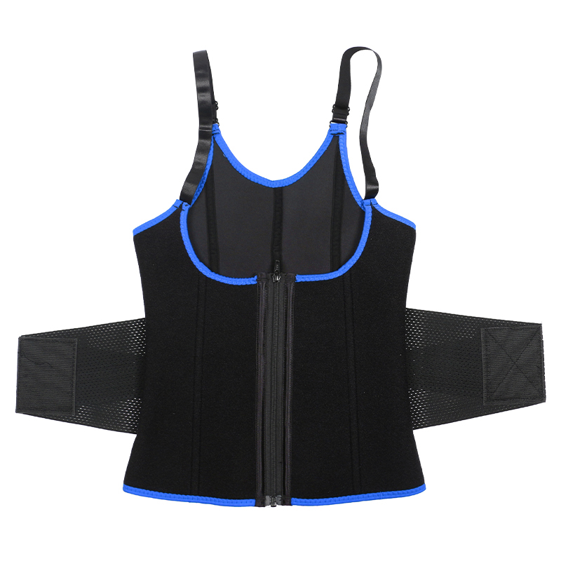 Blue Adjustable Single Belts Vest MHW100079BL