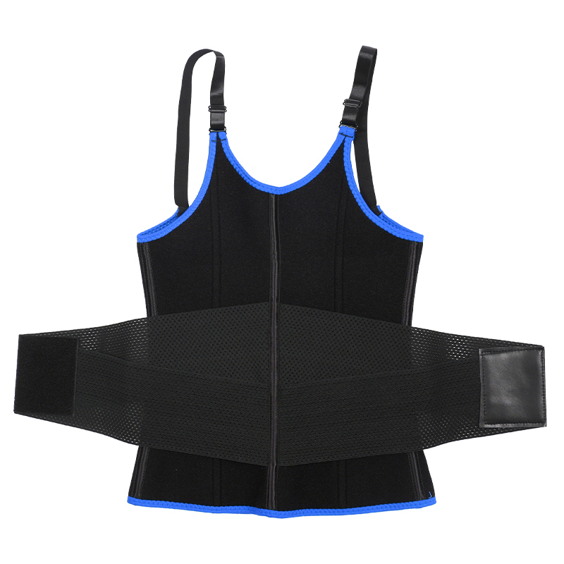 Blue Adjustable Single Belts Vest MHW100079BL
