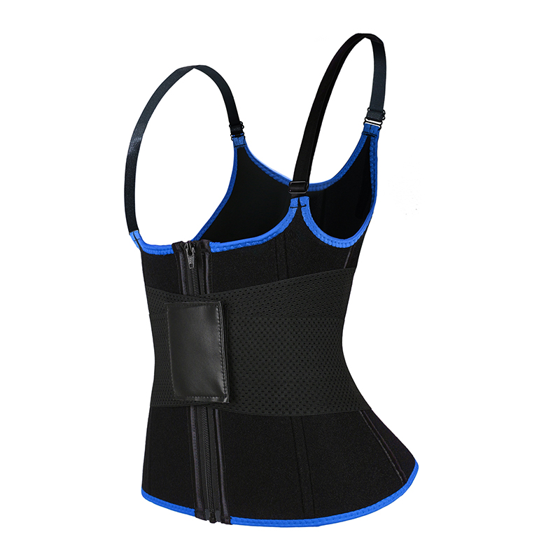 Blue Adjustable Single Belts Vest MHW100079BL