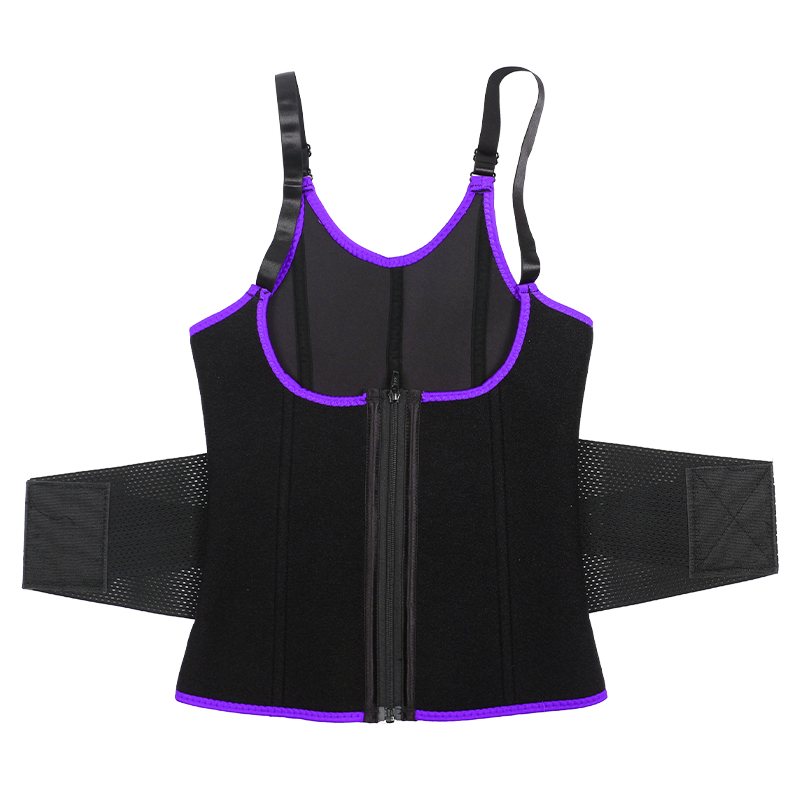 Purple Adjustable Single Belts Vest MHW100079PU