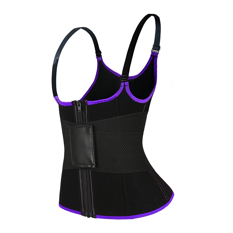 Purple Adjustable Single Belts Vest MHW100079PU