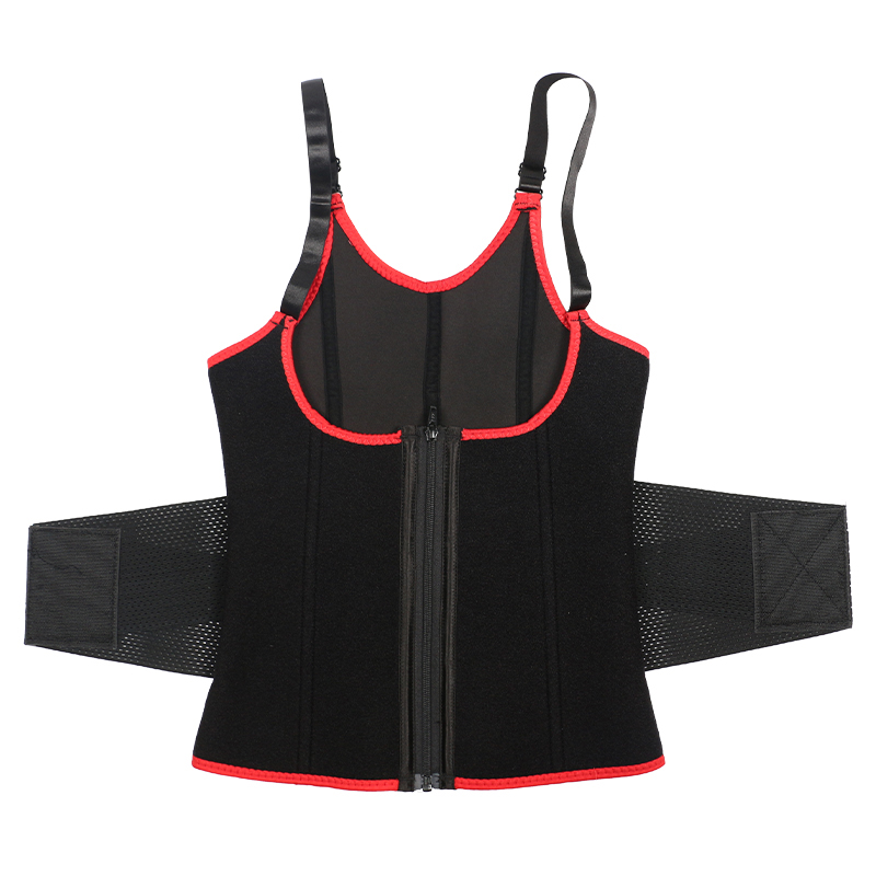 Red Adjustable Single Belts Vest MHW100079R