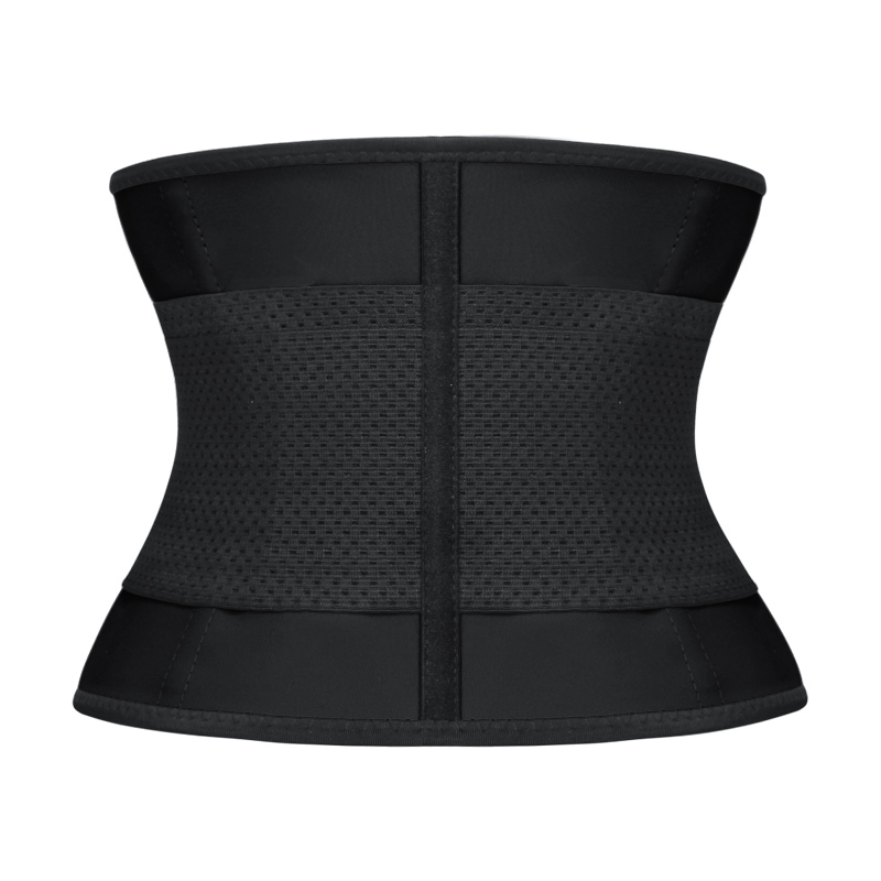 Black Latex Steel Bones Waist Trimmer Belt MH1752B