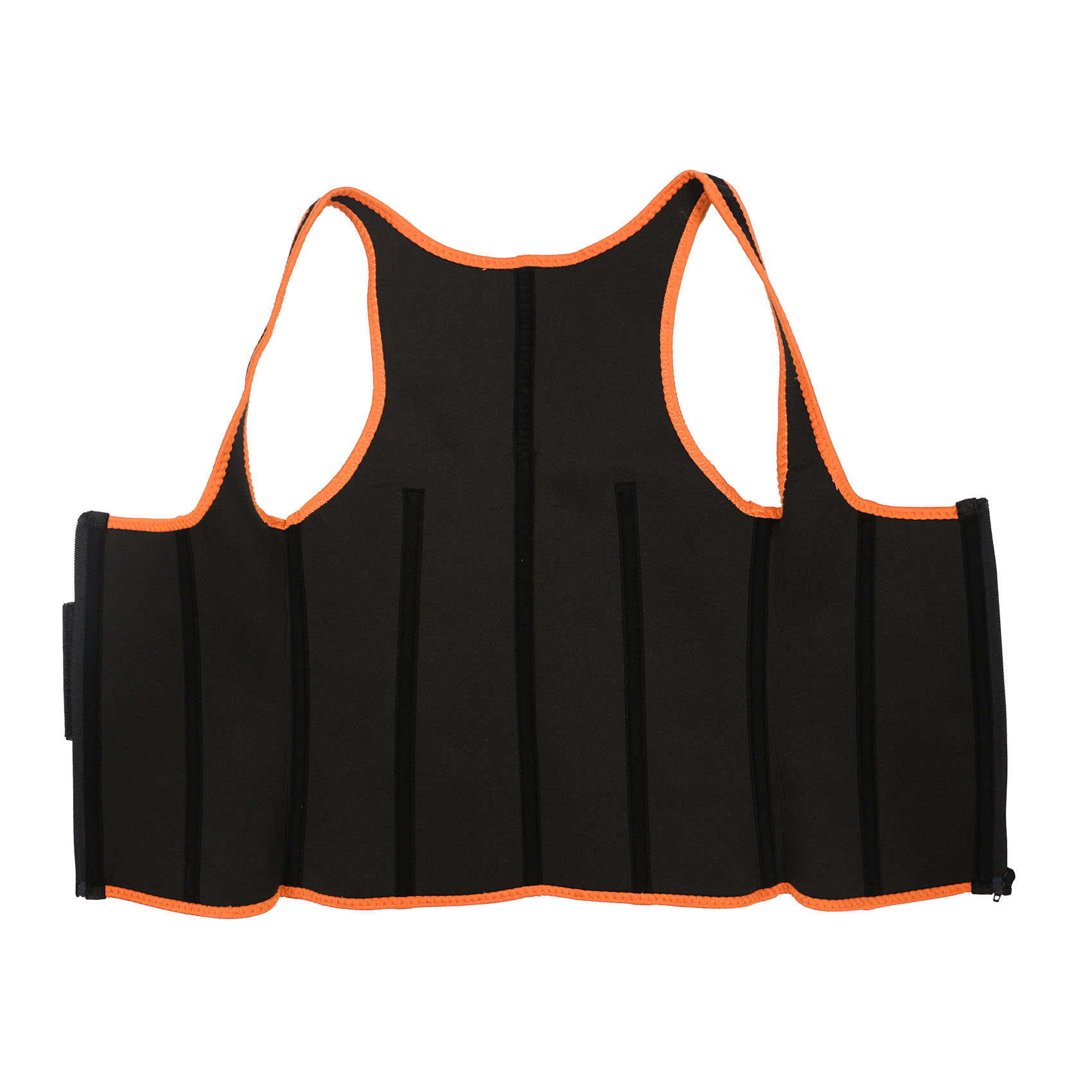 Blue Elastic Single Bands Vest With Zipper MHW100076O