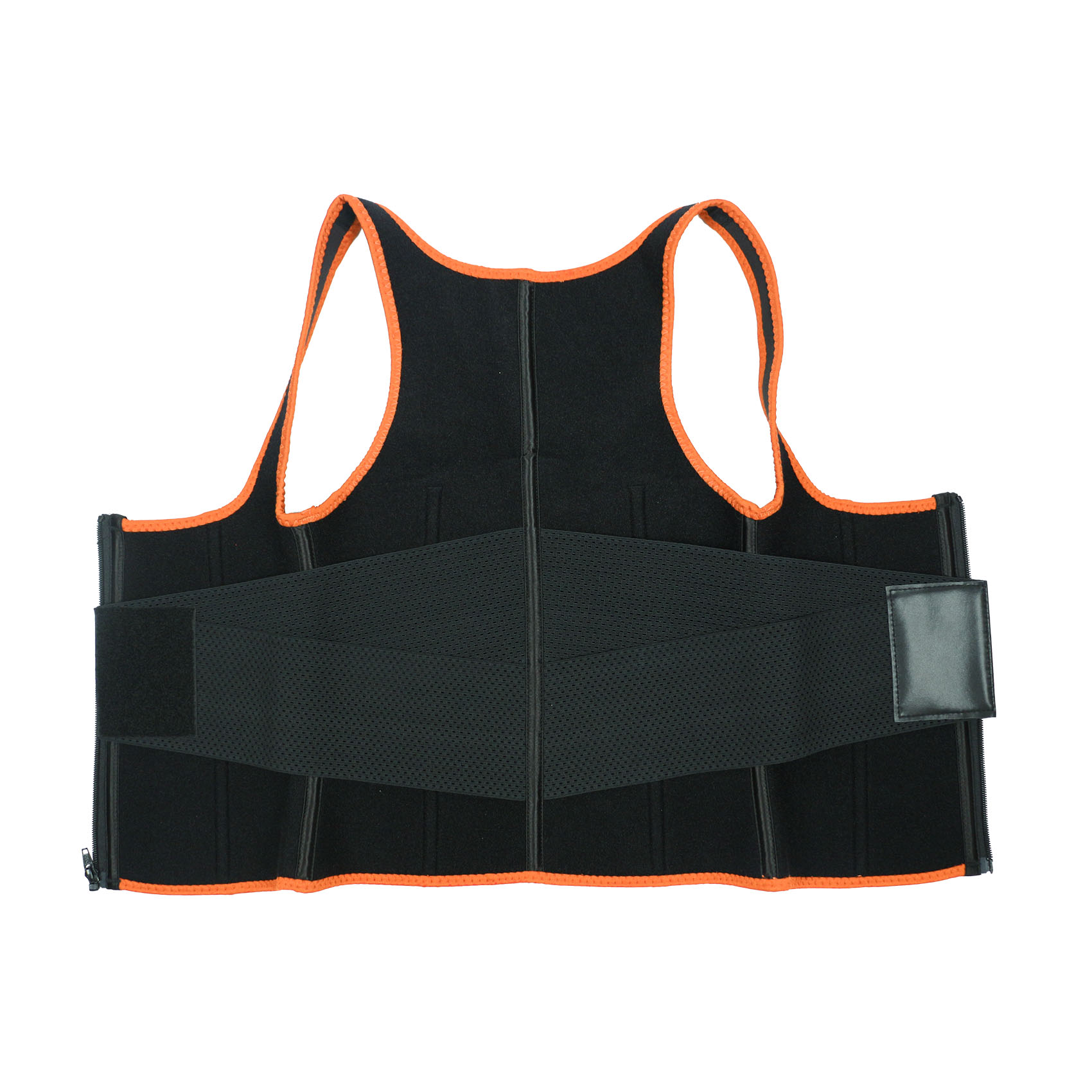 Blue Elastic Single Bands Vest With Zipper MHW100076O