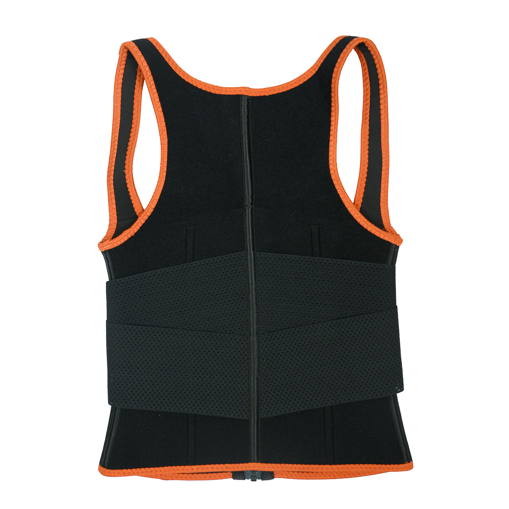 Blue Elastic Single Bands Vest With Zipper MHW100076O