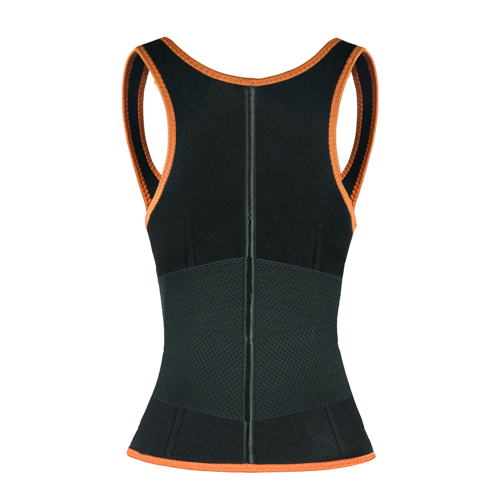 Blue Elastic Single Bands Vest With Zipper MHW100076O