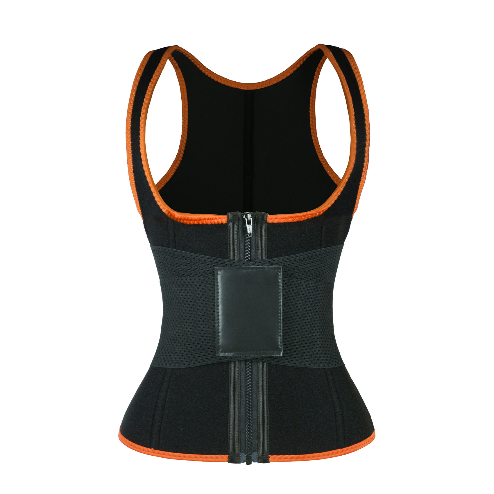 Blue Elastic Single Bands Vest With Zipper MHW100076O