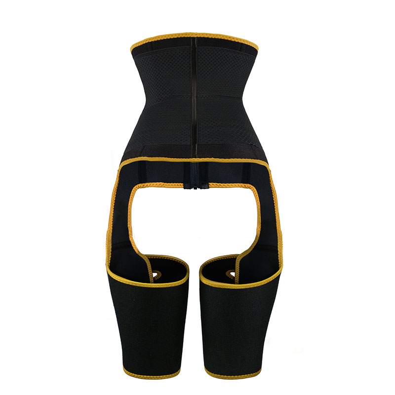 Neoprene Waist Trainer Thigh Shaper with Leather Labels MHW100120Y
