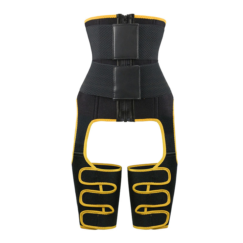Neoprene Waist Trainer Thigh Shaper with Leather Labels MHW100120Y